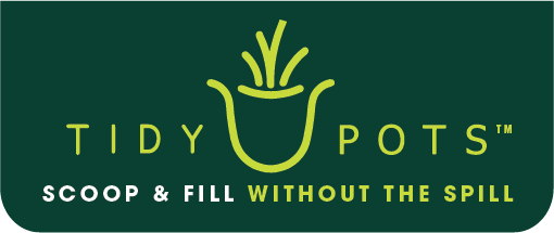 TIDY POTS™ – SCOOP & FILL WITHOUT THE SPILL